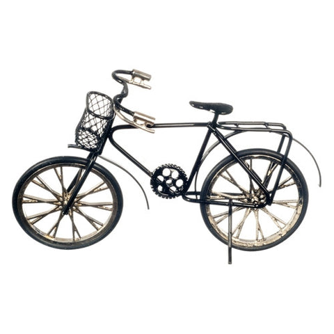 Bicycle, Black with Basket, Adult Size