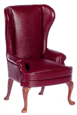 Wing Chair, Ox Blood Leather