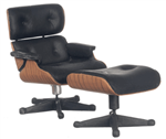Eames Chair and Ottoman, Black Back In stock