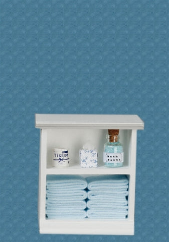 Bath Cabinet with Accessories, Small, Light Blue