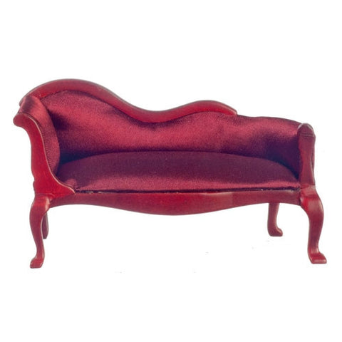 Red Satin Chaise