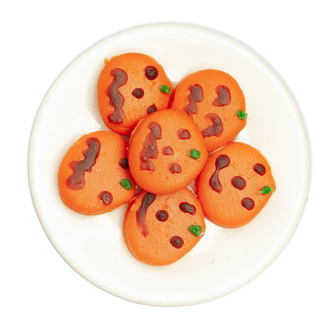Halloween Pumpkin Cookies on Tray