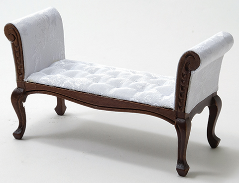 Settee, Walnut with White