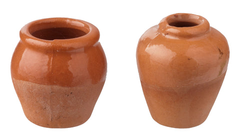 Glazed Urns, Set of Two