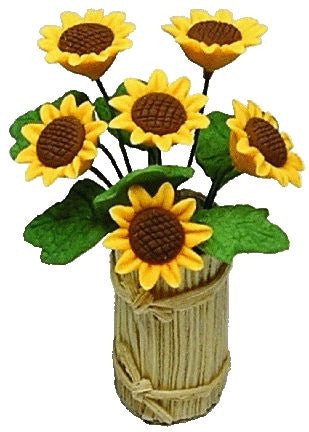 Sunflowers in a Country Planter