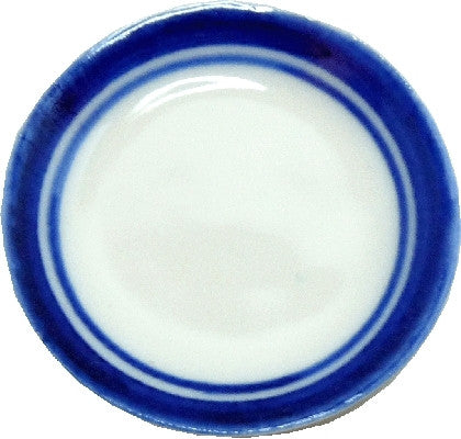 Large Ceramic Platter W/Blue trim