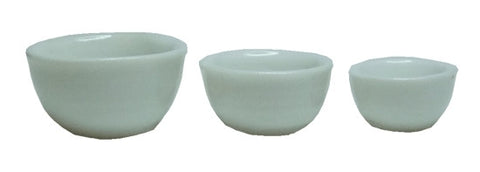 Mixing Bowls, Set of Three, White