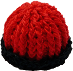 Knitted Hat, Red and Black
