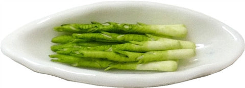 Asparagus on Elongated Plate