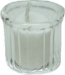 White Votive Candle in Clear Candle