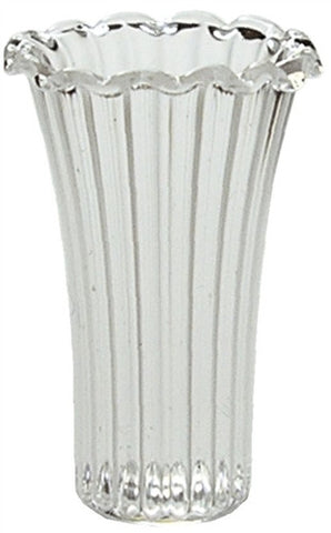 Ribbed Crystal Vase