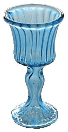 Crystal Turquoise Blue Wine Glass