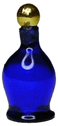 Short Cobalt Blue Glass Decanter