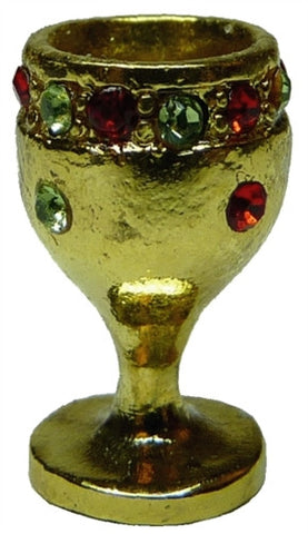 Gold Chalice - Ruby/Emerald Band