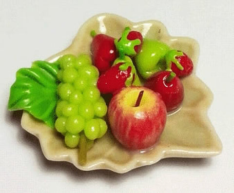 Porcelain Leaf Tray of Fruit