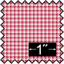Silk Fabric, French Check, Red