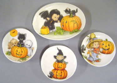 Halloween Plate and Platter Set