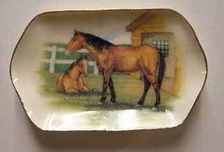 Ceramic Tray with Horses