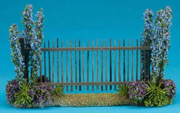 Garden Fence, Blue Flowers