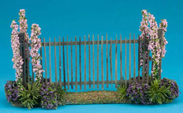 Garden Fence, Pink Flowers