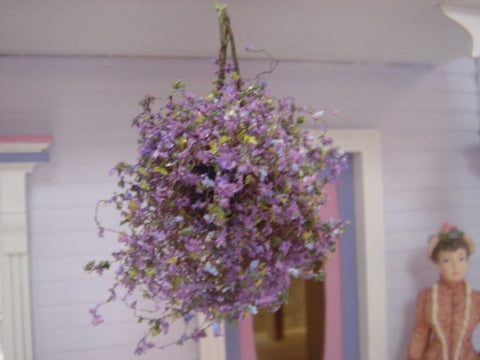 Hanging Floral, Large Purple/Blue