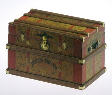 LITHOGRAPH WOODEN TRUNK KIT, Doll's Trunk