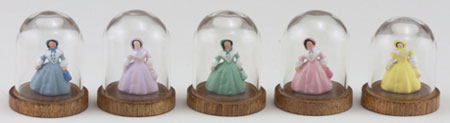Lady Figurine Under Glass Dome