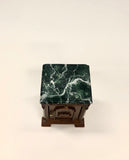 Ri Mauldie Bedside Table, Green Marble