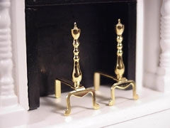 Andirons - Solid Brass By Clare Bell Brass