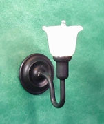 Staight Tulip Sconce, Black Finish