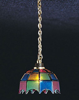 Hanging Tiffany Lamp, Multi Colored