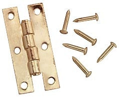 H Hinges W/Nails, 4/PK, Brass