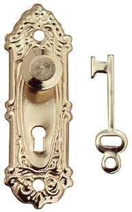 Opryland Door Handle Set, Brass W/Key, 2/PK, BACK IN STOCK