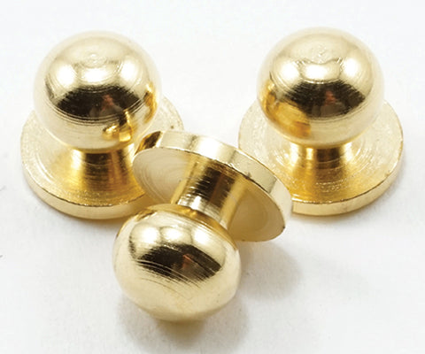 Miniature Nickle Round Door Knobs w/Keyhole for Dollhouses, 4/pk