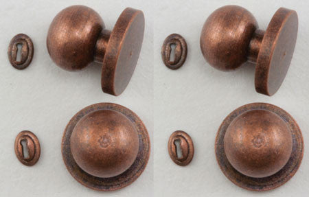 Door Knob with Keyhole, 4/Pk, Oil Rubbed Bronze