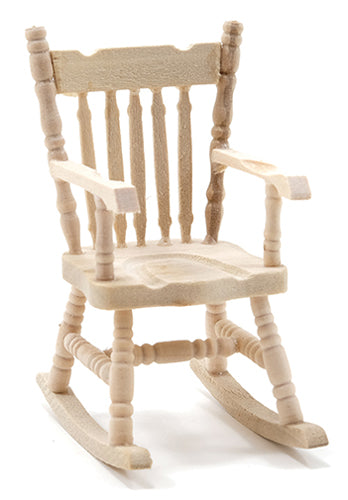 Rocking Chair, Unfinished – Dollhouse Junction