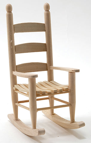 Rocking Chair, Ladder Back, Unfinished