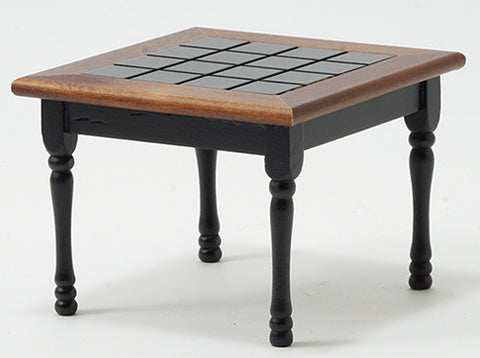 Kitchen Table, Square, Black and Walnut