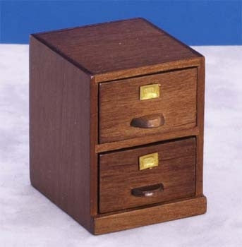 File Cabinet, Two Drawer, Walnut