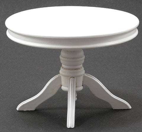 Round Pedestal Table, White