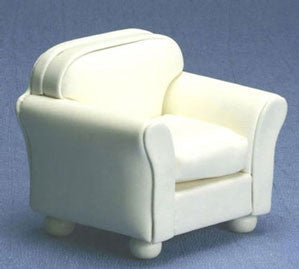 Cream Leather Club Chair