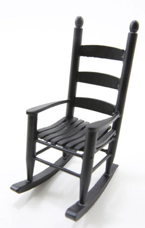 Ladderback Rocking Chair, Black