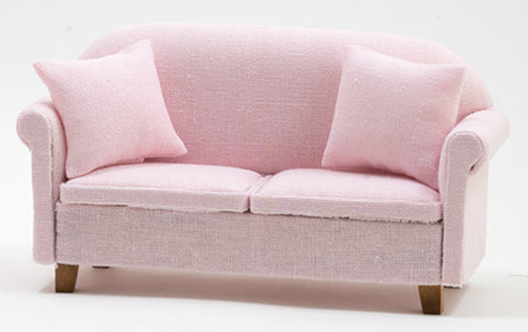Sofa with Pillows, Pink