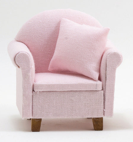 Chair with Pillow, Pink