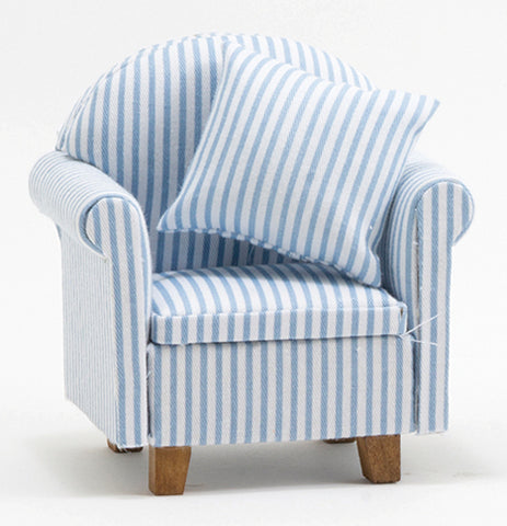 Chair, Blue and White Striped