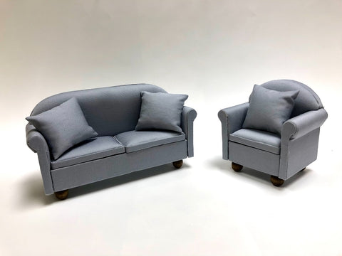 Sofa and Chair, Soft Grey