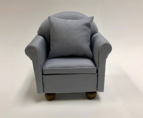Chair With Pillows, Soft Grey