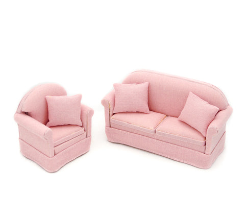 Two Piece Living Room Set, Soft Pink