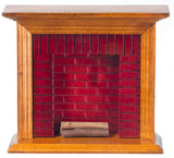 Fireplace, Walnut with Brick