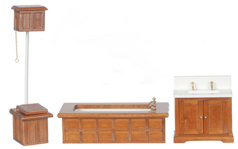 Victorian Wooden Bathroom Set, Walnut, Back In Stock